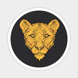 Lioness  Yellow Magnet